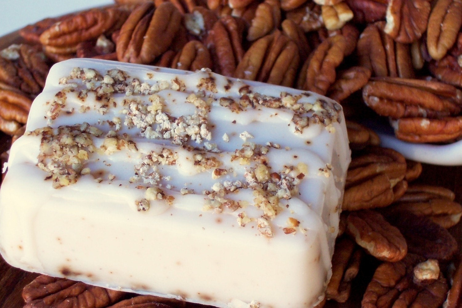 Hot Cross Buns -  Pecan Soap with Crunchy Pecans - Bakery Nutty Soap