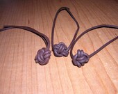 1 Dozen Black Leather Knot Buttons