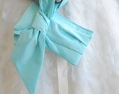 Tiffany Blue Bridal Clutch - The Elle Jane Clutch in Satin, Bridal Bag, Wedding Purse, Bridesmaids Big Bow Clutch, Tiffany Blue Wedding