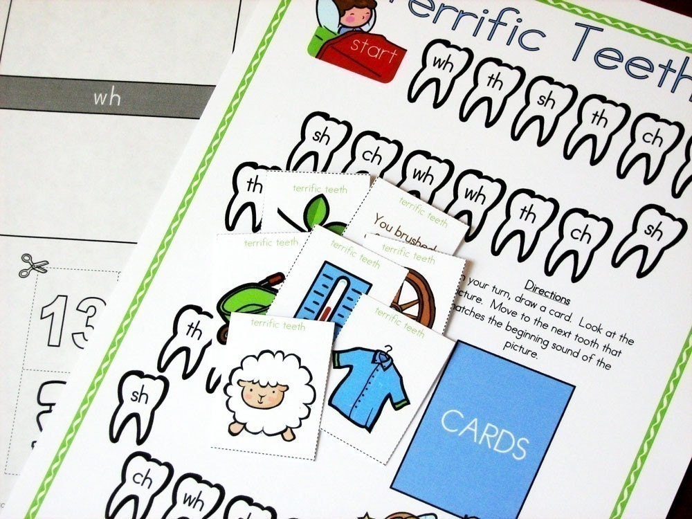 Terrific Teeth Printable Game and Skill Sheet