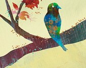 24x36 Art Print - The World Standing Still - 24 x 36 LARGE Print - Bird Art
