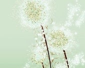 Dandelion Art - Perennial Moment (tea green) - 12x18 Print