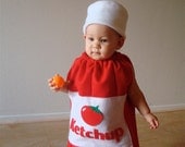 Baby Costume Toddler Costume Halloween Costume Ketchup Costume Ketchup Bottle