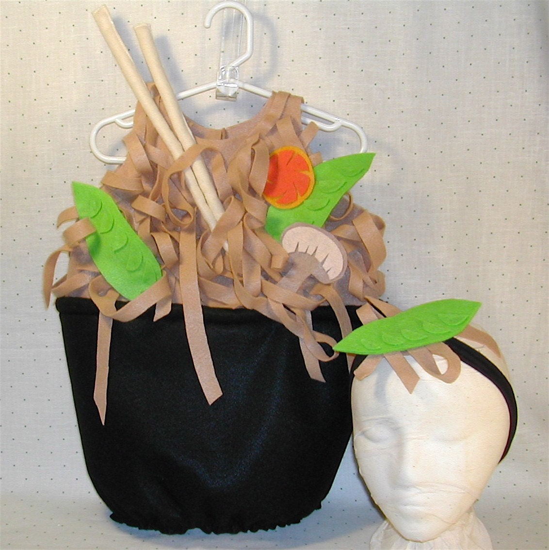 Vegetarian Noodle Bowl Halloween Costume... Custom Size...