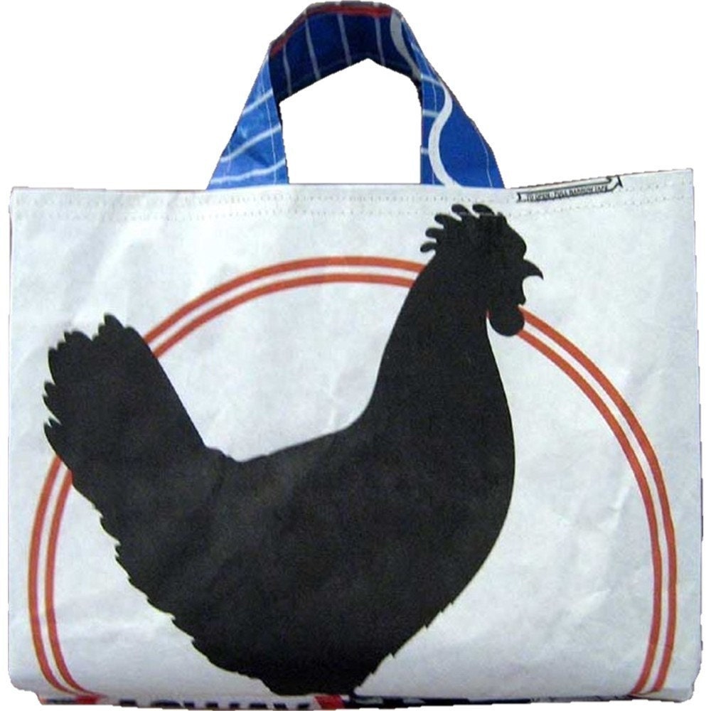 Recycled Chicken Feed Bag Tote