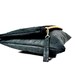 LAST ONE Oversized leather fold clutch in darkest grey ostrich