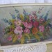 RESERVED for SHELLY - Antique Floral Litho Painting Print Framed Shabby French Cottage