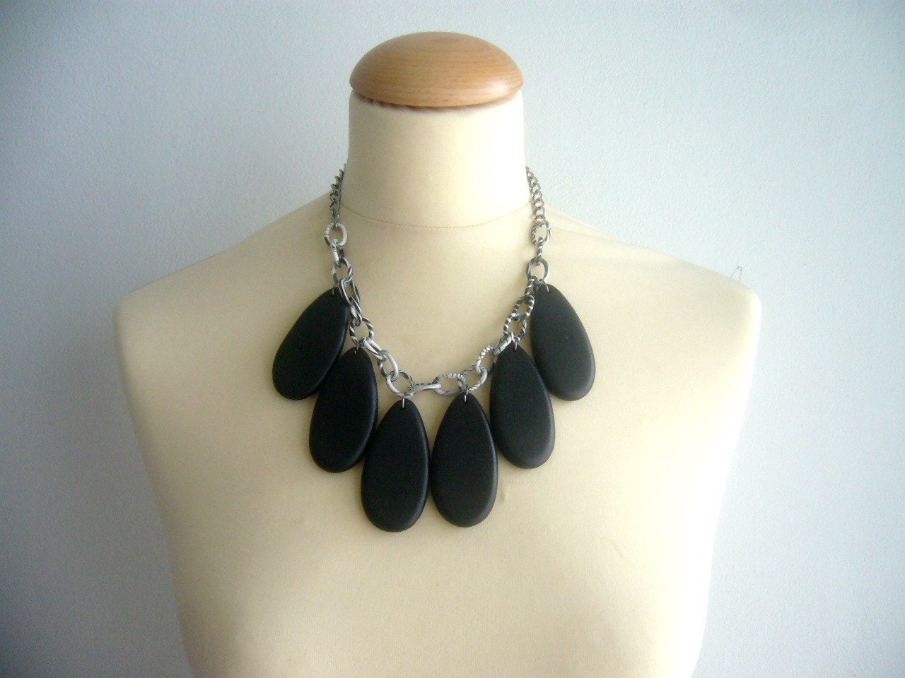 Black statement necklace