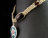 Hemp Jewelry Long Metal Spiral Pendant Necklace  - Free Shipping