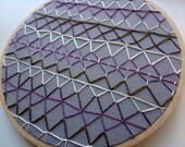hand embroidered hoop art - freeform geometric design in 5 inch hoop by bo betsy - free shipping