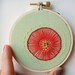 reserved for the wonderful d - hand embroidered hoop art - freeform flower in 3 inch hoop by bo betsy - free shipping