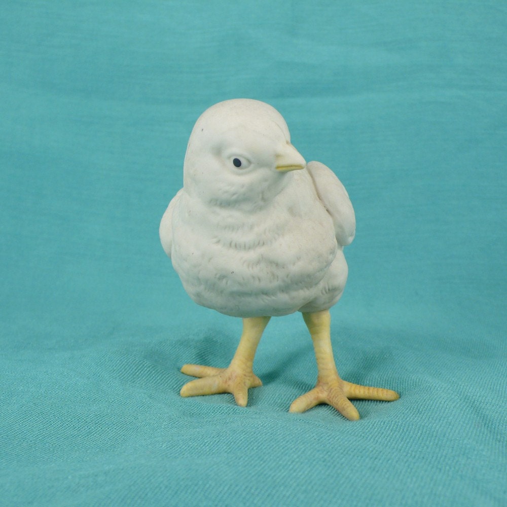 Vintage Bisque Porcelain Baby Chick Figurine
