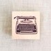Vintage Typewriter Rubber Stamp - Handcrafted Wood Mounted - Great for Cardmaking Stationery Tags Giftwrap Wedding Crafts and more