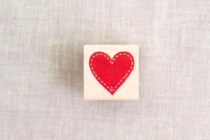 Handcrafted Rubber Stamp - Heart - Great for Love Notes Gift Tags Wedding Crafts Save-the-Dates Scrapbooks Cards and more