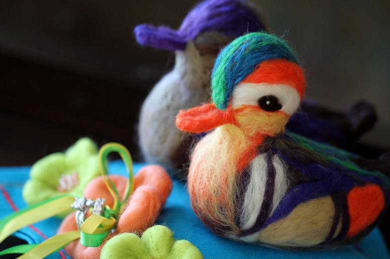 Wedding Mandarin Duck Ring Pillow