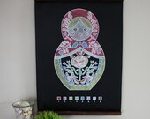 Chalk-By-Number Chalkboard Babushka