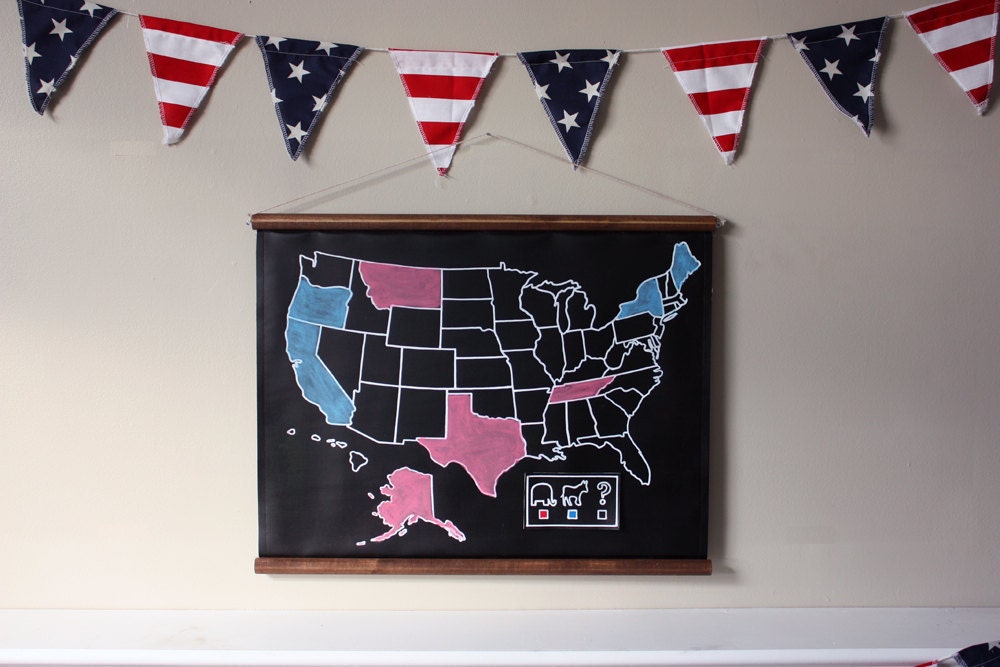 2012 Election Kit with United States Chalkboard Map