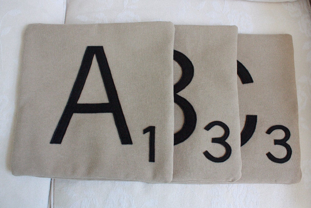 2 Letter Pillows CASES ONLY