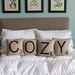 COZY Letter Pillows - Inserts Included