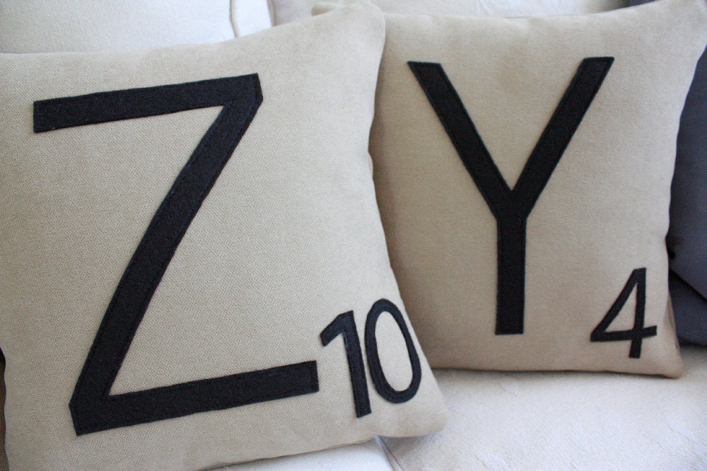 COZY Letter Pillows - Inserts Included