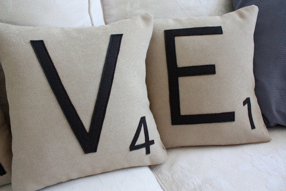 LOVE Letter Pillows - Inserts Included