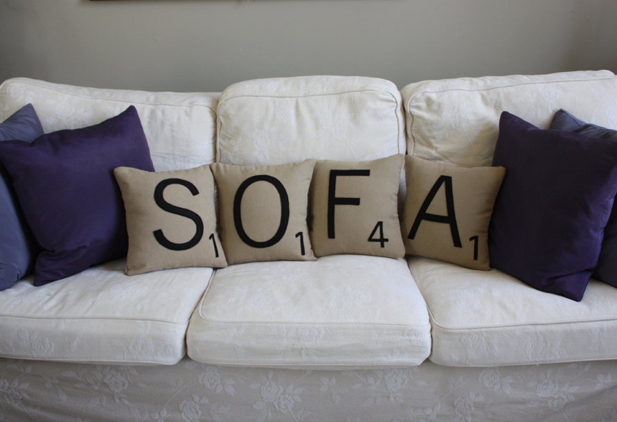 SOFA Letter Pillows - Inserts Included