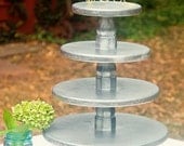 Cupcake Stand 5 tiered Silver Shabby Chic Ornate Wedding, Party, Anniversary
