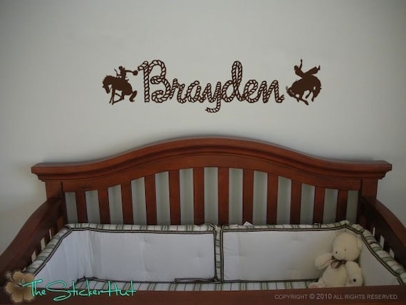 Cowboys with Your Rope Name Vinyl Wall Art Words Decals Graphics Stickers Decals 893