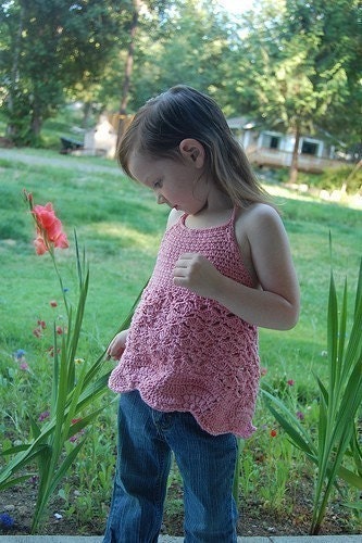 PDF Crochet Pattern - Waves and Shells Halter Top