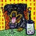 Rottweiler at the Wine Bar Dog Art TIle Coaster gift JSCHMETZ american MODERN folk art pop art abstract