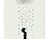 Mademoiselle under the rain print
