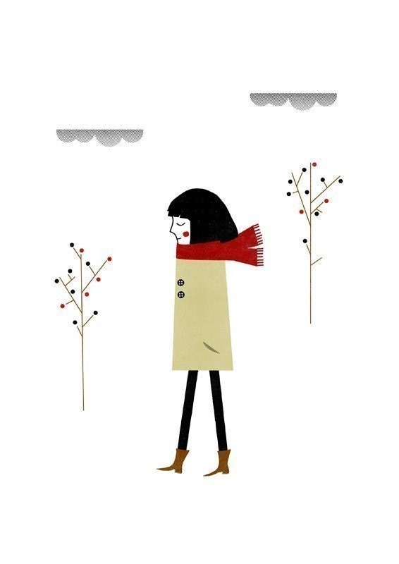 Walk snow print