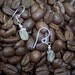 WAKE UP - Coffee Bean Companion Single-Bean Earrings in Sterling Silver and Argentium Sterling Silver