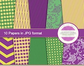 Mardi Gras Whimsy Digital Backgrounds