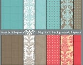 Rustic Elegance Country Chic Digital Backgrounds