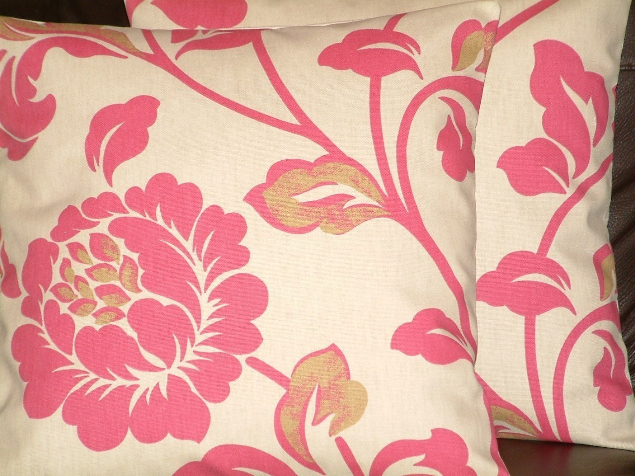 2 16" Chic Pink Funky Designer Retro Pillow Cases,Cushion Covers,Pillow Covers,Pillow Shams,Pillow,New Fabric,Pillow Slips