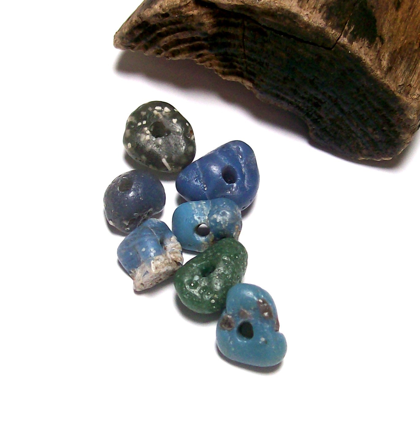 Leelanau Treasure - Genuine Drilled Beach Slag Stones - Glass Nuggets