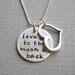 Love you to the moon and back - Sterling Silver necklace with a Heart charm (NN001)
