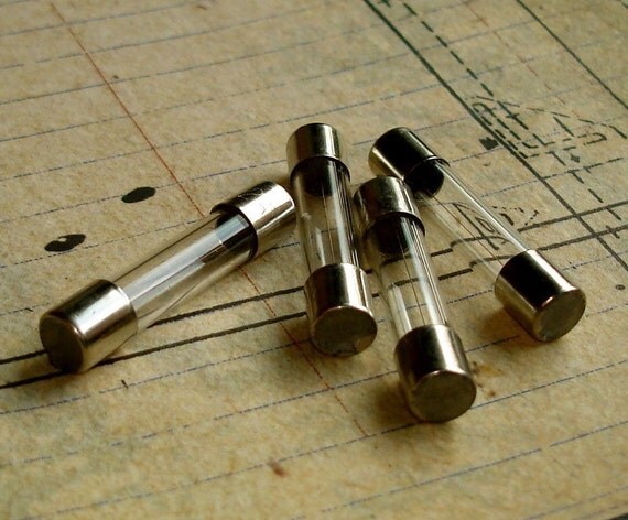 4 Old Glass Fuses by BigDaddyO on Etsy