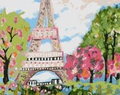 Eiffel Tower Dream Digital  - Print by Karen Fields 8x10