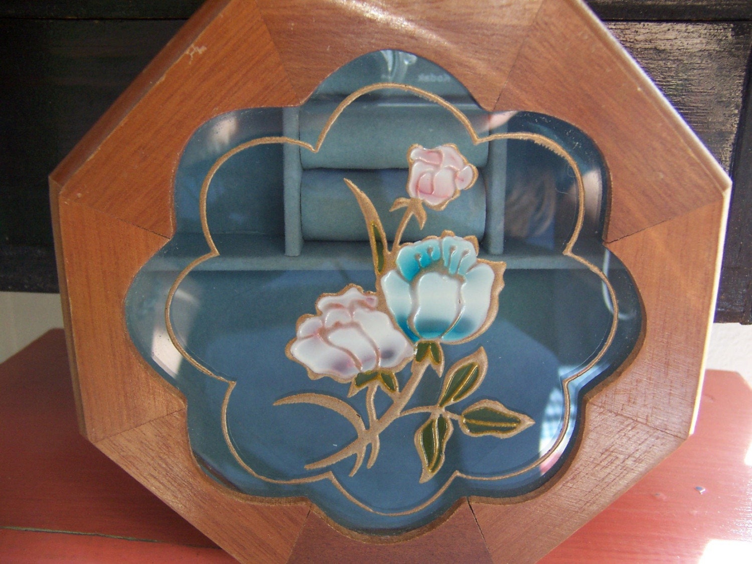 mele vintage wooden jewelry box