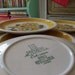 set of five adorable little yellow flower plates