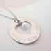 Personalized Silver Necklace - Large Engraved Hand Stamped Heart Eternity Necklace