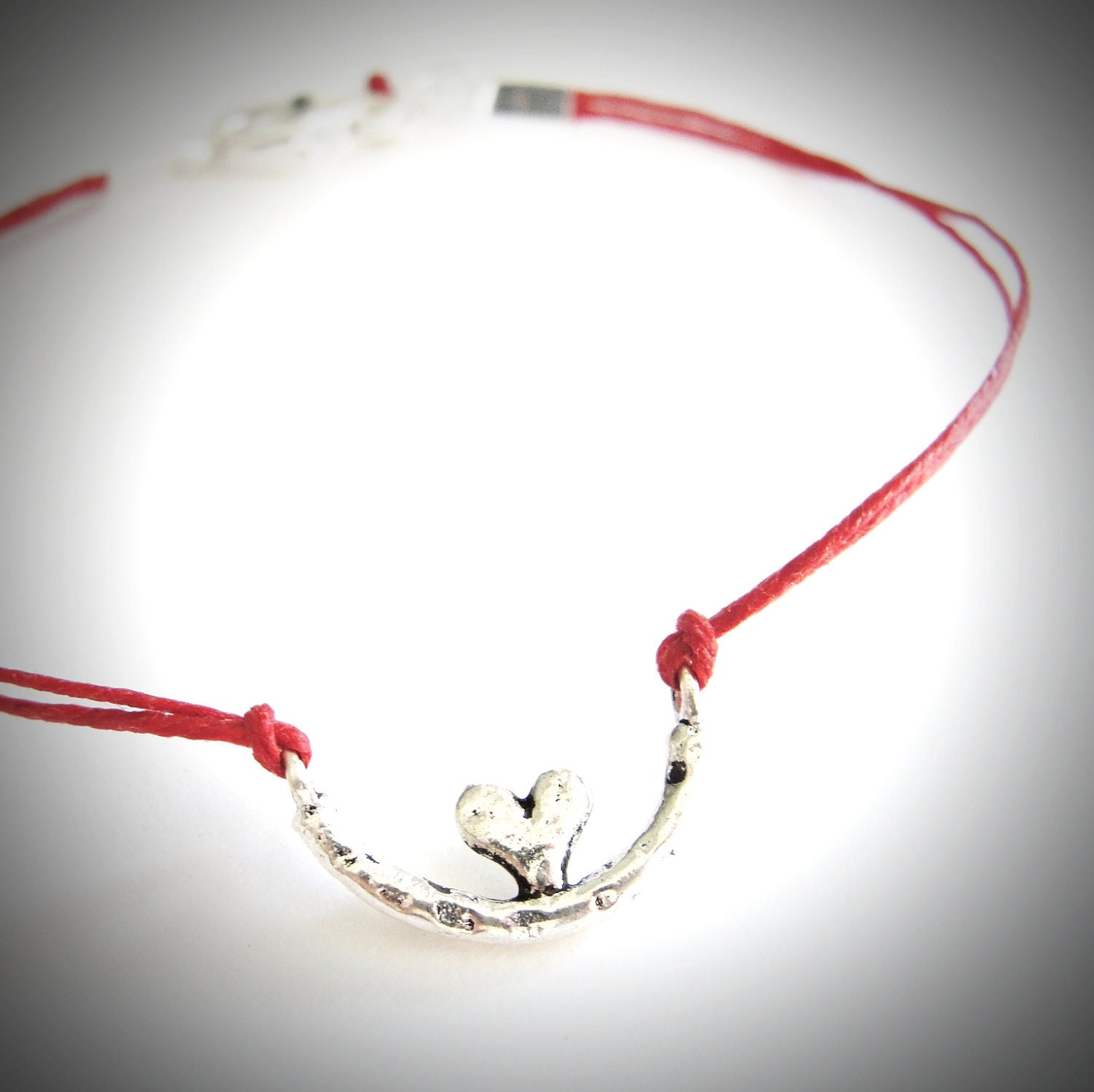 Sterling Perched Heart bracelet