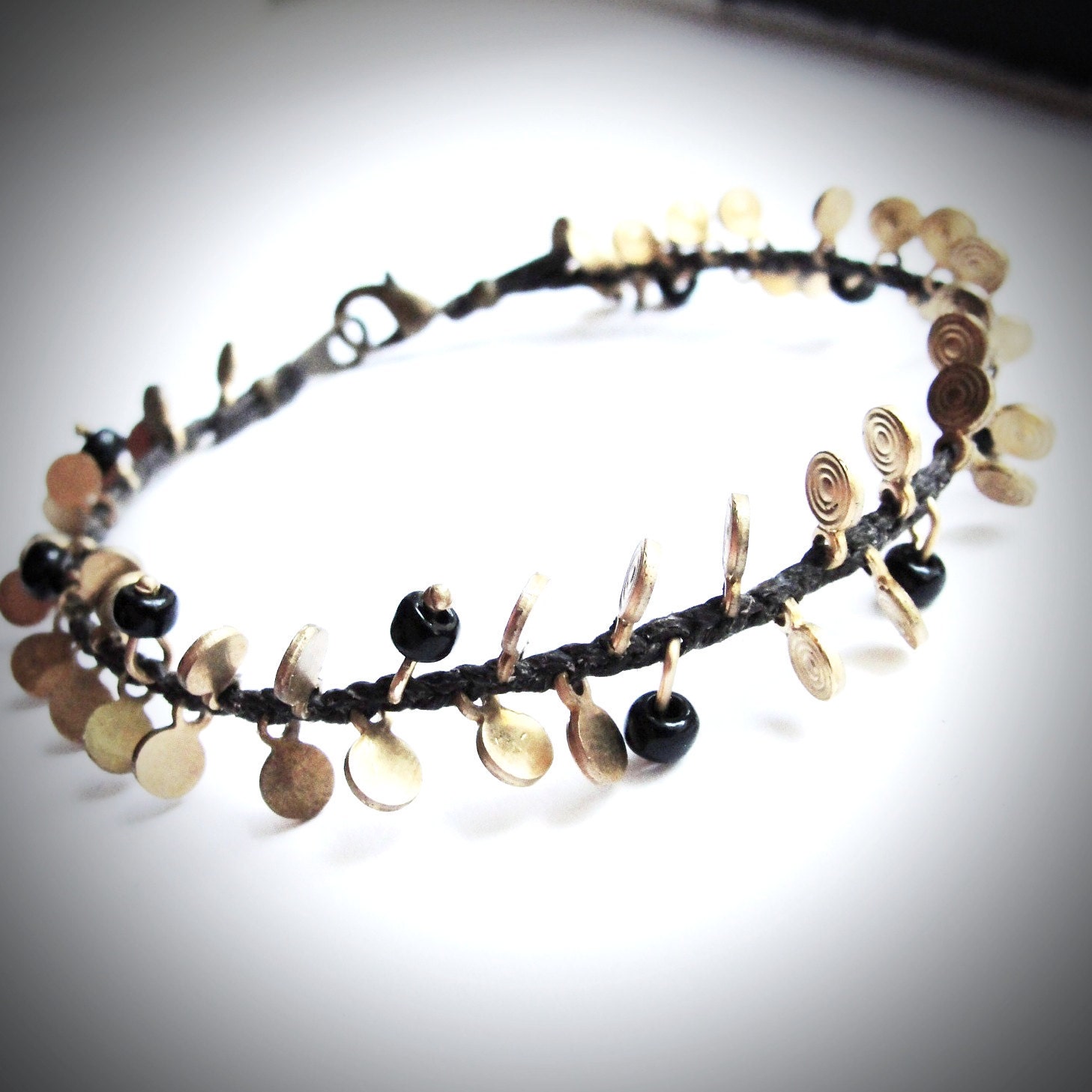 LAST ONE - Vintage Brass Watch Parts bracelet