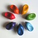 Little tiny "Rainbow" handmade polymer clay birds, seven - Great gift