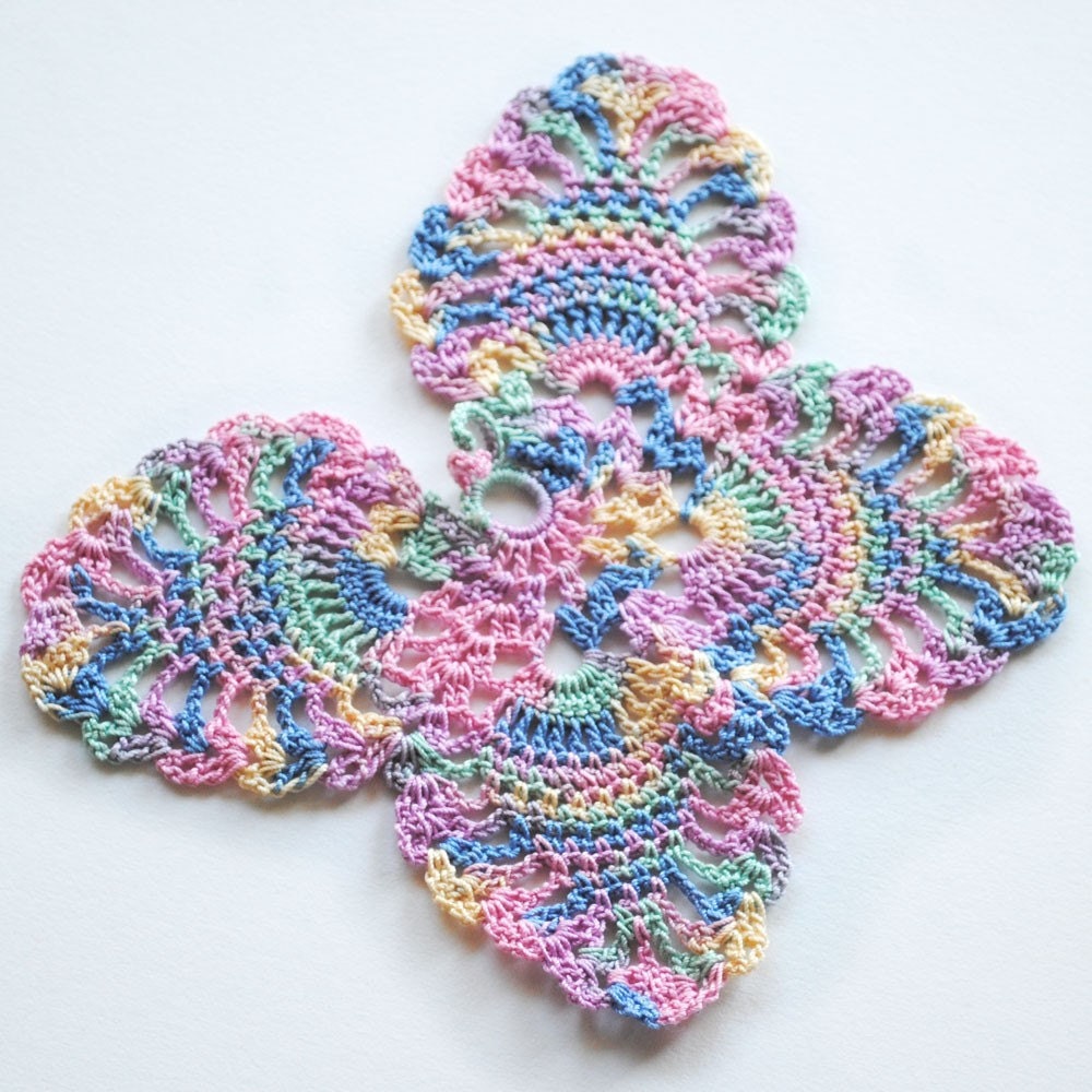 Butterfly Cotton Adornment Shirt Bag Hair Crochet Handmade READY to ship