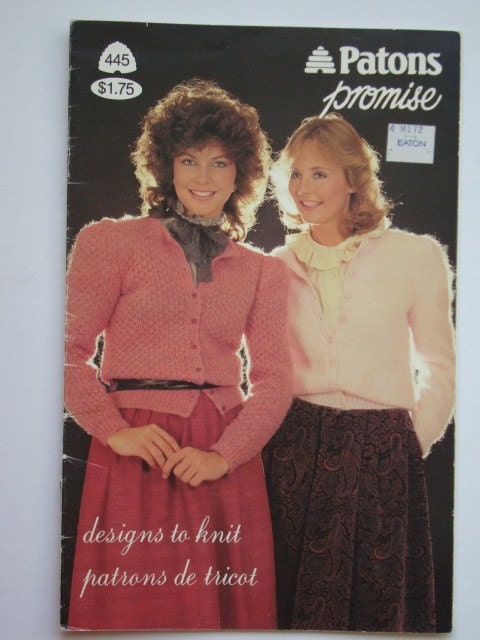 Pullovers and Sweaters PATTERNS Booklet by Patons Beehive No.445 Designs To Knit for Men Women and Children