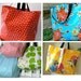 Extra Large Reversible Lined Oilcloth Tote Bag Beach