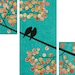 20% Off Holiday Sale: 40x24 Huge Original Modern Heavy Texture Impasto Painting Love Birds Landscape Tree Branches Wall Decor Hide and Seek